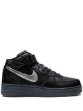 Air Force 1 Mid Black/Metallic Silver Sneakers
