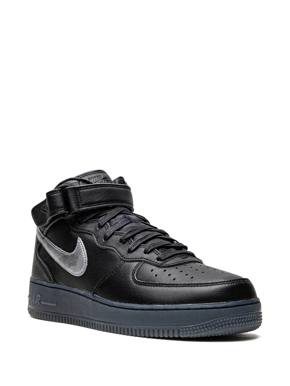Air Force 1 Mid Black/Metallic Silver Sneakers