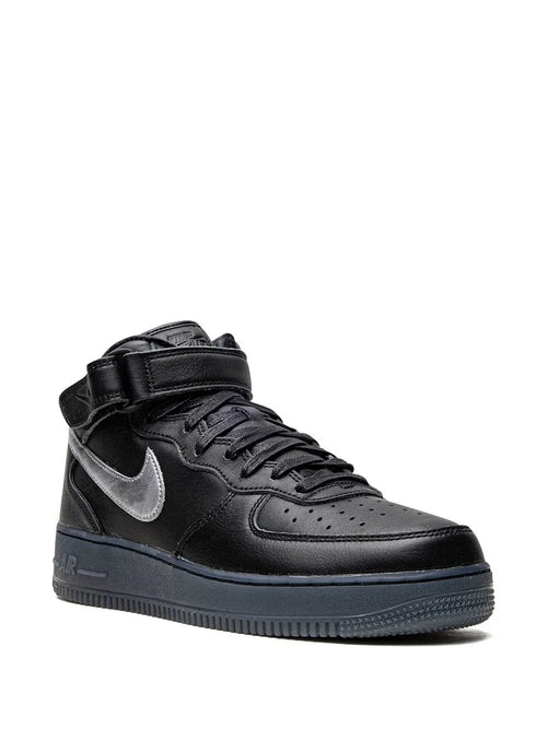 Air Force 1 Mid Black/Metallic Silver Sneakers