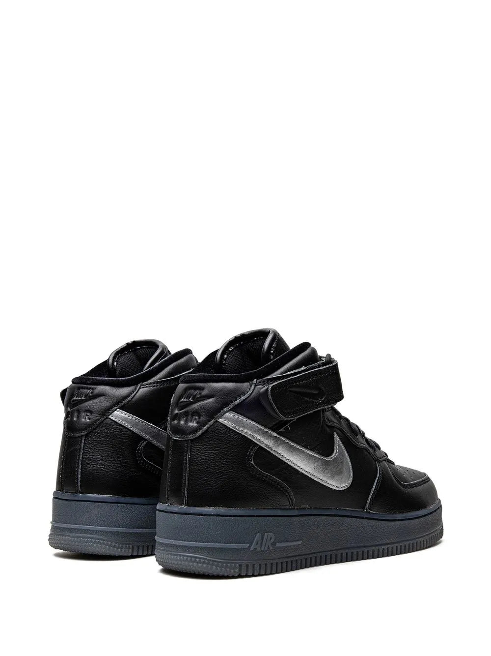 Air Force 1 Mid Black/Metallic Silver Sneakers