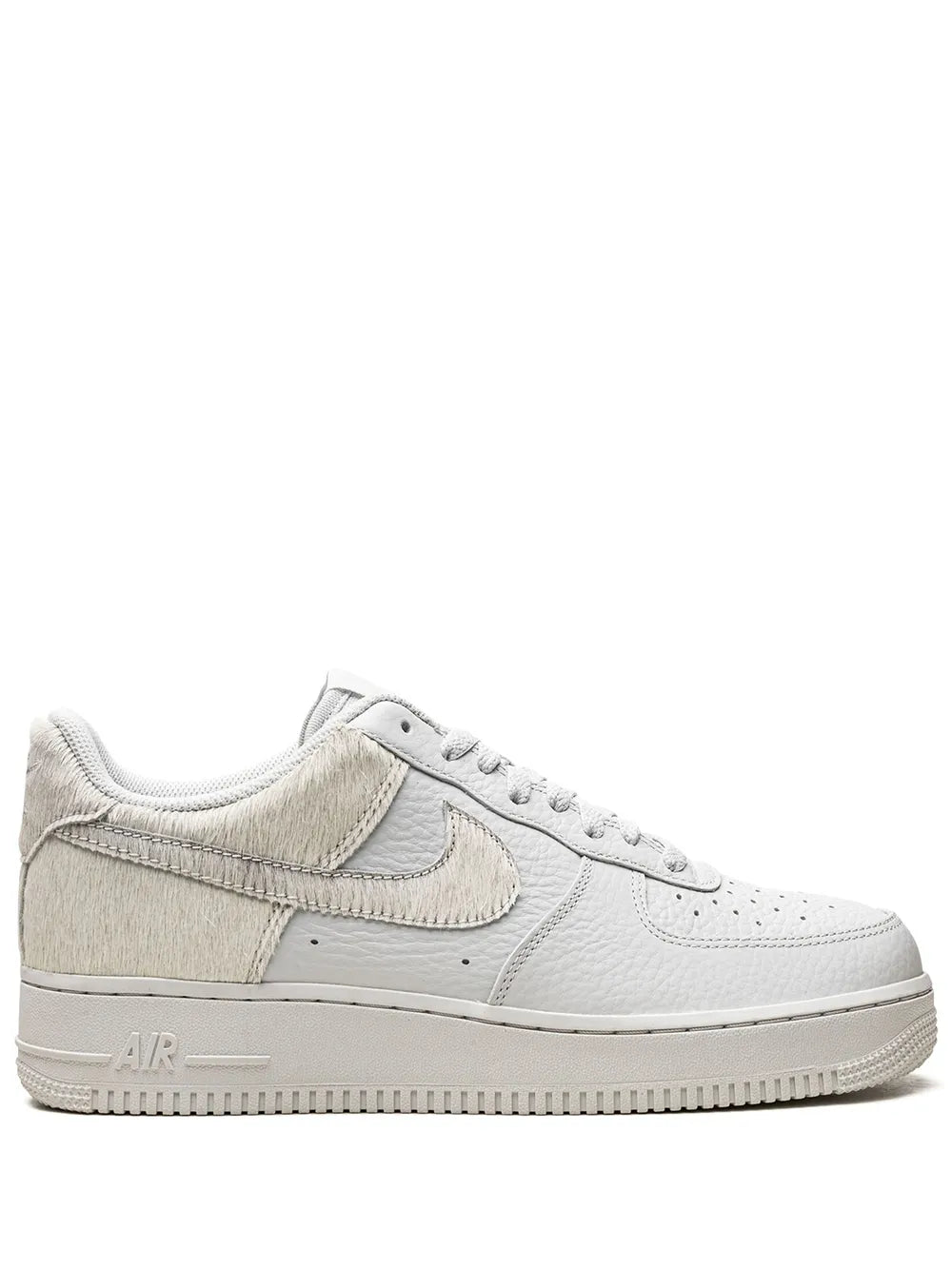Air Force 1 White Pony Hair Heel Sneakers