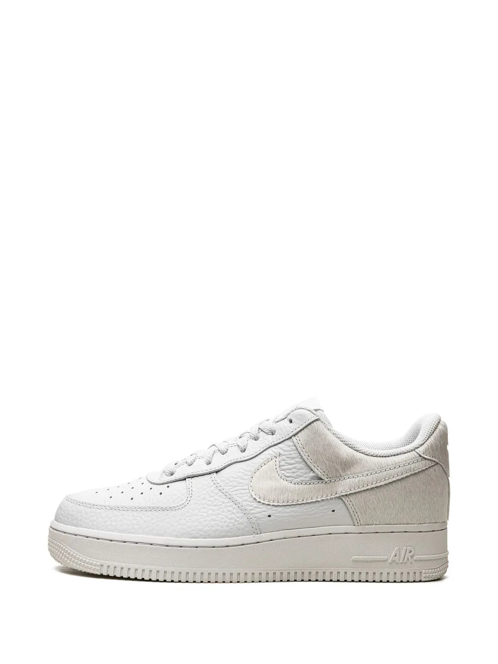 Air Force 1 White Pony Hair Heel Sneakers