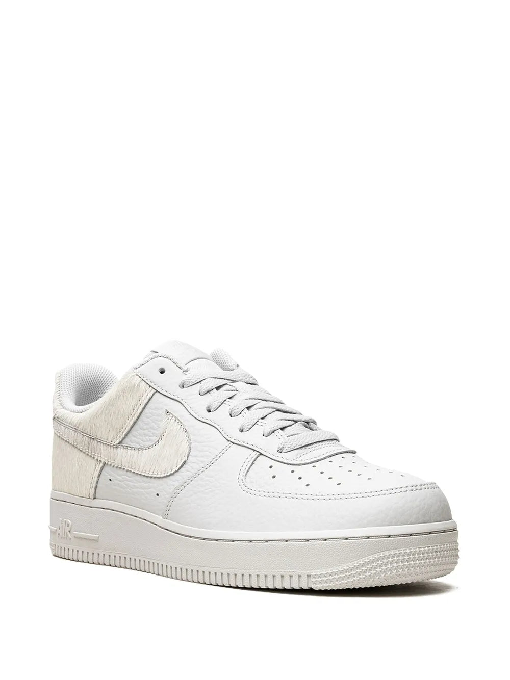 Air Force 1 White Pony Hair Heel Sneakers